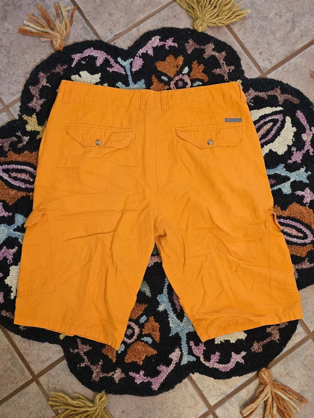 🔥🔥Y2K baggy Sean John orange linen cargo shorts size 36🔥🔥 #cargo #linen #y2k